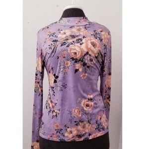 Zara Tops - Zara Purple Floral Long Sleeve Top Zara Tops - Zara Purple Floral Long Sleeve Top